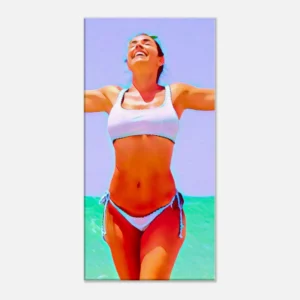 Lienzo Museo 30x60 cm / 12x24″ · “Mari Ángeles, Reina de la Libertad del Mar”