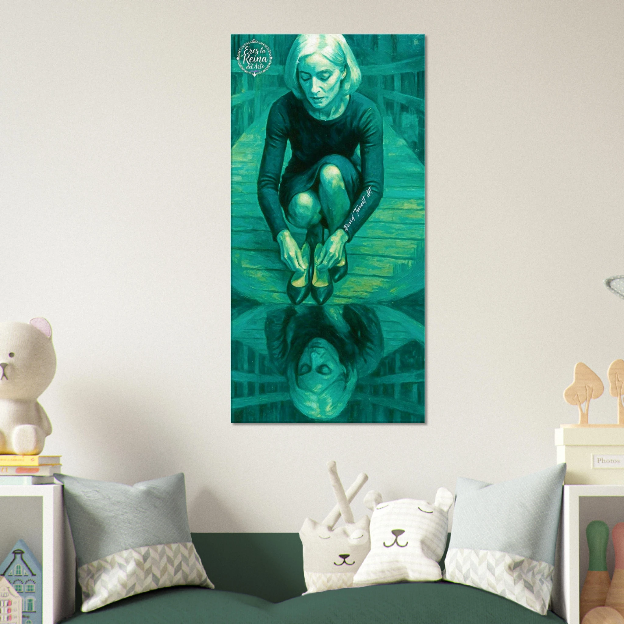 Olga Green 50x100 cm. Lienzo Museo 50x100 cm. · "Nerea, Reina de la Alegría del Mar"