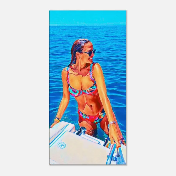 Lienzo Artístico Premium 50x100 cm. ·  "Reina del Verano Valiente"
