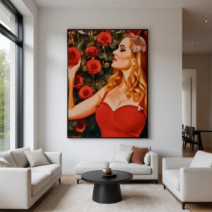 Eva Hernández Reina de las Rosas Salón minimalista