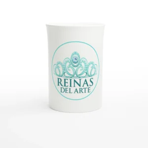 Taza esbelta de porcelana blanca 10 oz · Personalizable