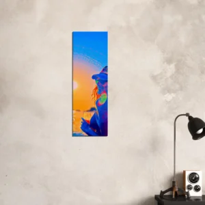 Lienzo Museo 30x90 cm / 12x36 · "Verónica, Reina del Atardecer"