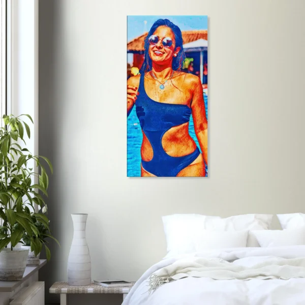 Lienzo Museo 50x100 cm. · "Nerea, Reina de la Alegría del Mar"