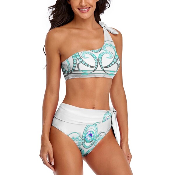 Bikini Reina del Arte – Asimétrico de Cintura Alta 👙