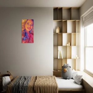 Lienzo Museo 40x80 cm / 16x32″ · “Gaby, Reina de la Sonrisa Pura”