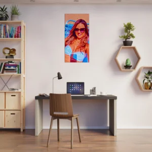 Lienzo Museo 50x100 cm. · "☀️ Rocío, Reina del Sol ☀️"